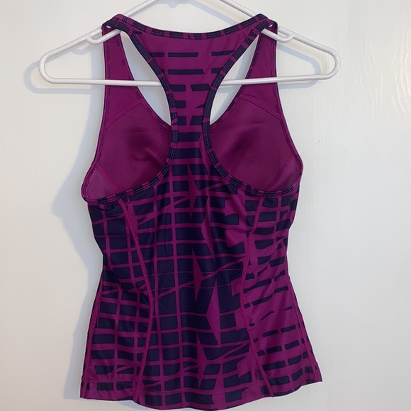 Nike DRI-FIT Racerback sleeveless athletic sports bra tank top (purple) - Picture 2 of 6
